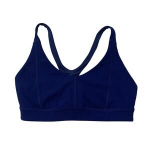 Prana Sports Bra Womens Extra Small Royal Blue Momento Strappy Back Unpadded
